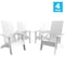 Flash Furniture White Modern 4 Slat Back Adirondack Chairs, PK4 4-JJ-C14509-WH-GG - alternate 4